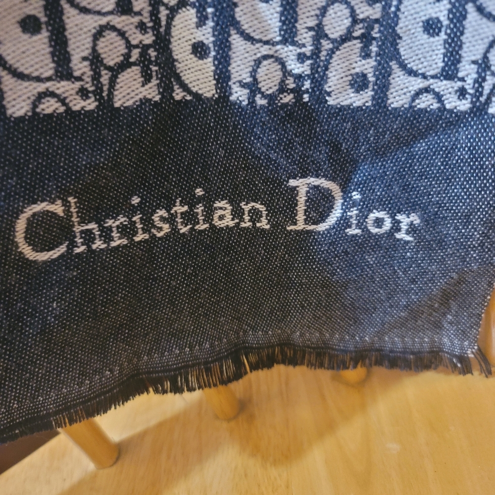 Christian dior oblique scarf marine bleu - Picture 2 of 6